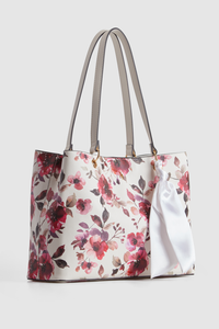 Floral Scarf Tote Bag