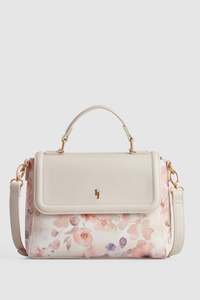 Floral Top Handle Bag