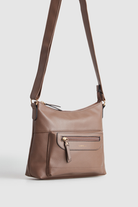 Zip Pocket Panel Crossbody Bag