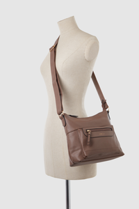 Zip Pocket Panel Crossbody Bag