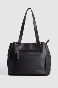 Zip Pocket Panel Tote Bag