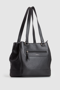 Zip Pocket Panel Tote Bag