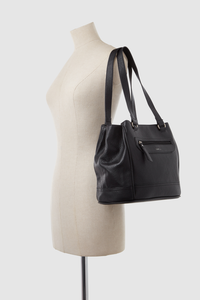 Zip Pocket Panel Tote Bag