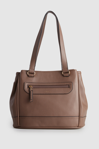 Zip Pocket Panel Tote Bag