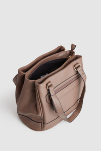 Zip Pocket Panel Tote Bag