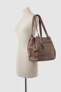 Zip Pocket Panel Tote Bag