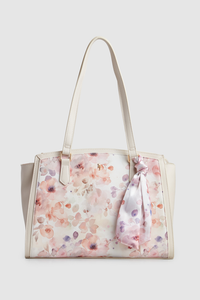 Floral Scarf Tote Bag