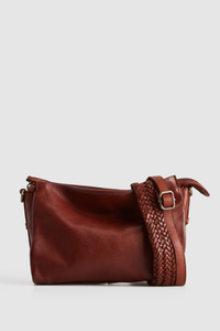 Bree Leather Braid Crossbody Bag