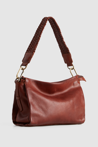 Bree Leather Braid Crossbody Bag