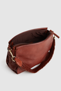 Bree Leather Braid Crossbody Bag