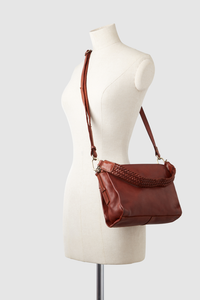 Bree Leather Braid Crossbody Bag