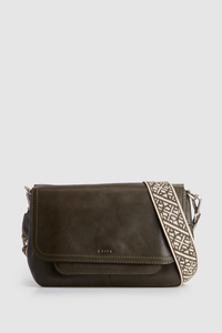 Pia Leather Flap Crossbody Bag