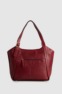 Maya Buckle Leather Tote Bag