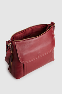 Maya Leather Large Crossbody Bag