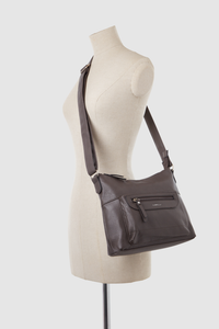 Zip Pocket Panel Crossbody Bag