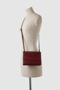 Maya Leather Double Flap Crossbody