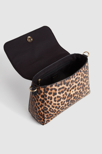 Leopard Top Handle Bag