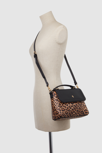 Leopard Top Handle Bag