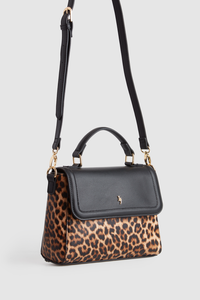 Leopard Top Handle Bag