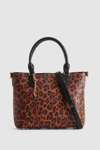 Leopard Charm Tote Bag