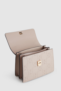 Embossed Top Handle Bag