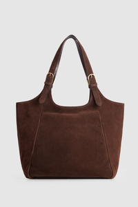 Alexa Leather Suede Tote Bag