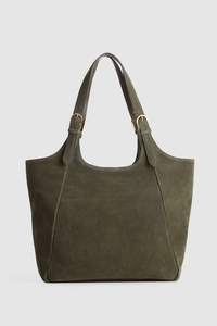 Alexa Leather Suede Tote Bag