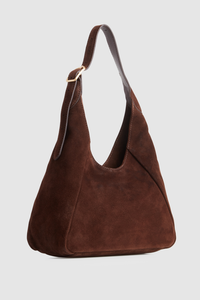 Alexa Leather Small Suede Hobo Bag