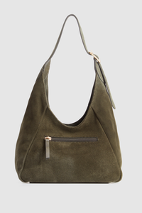 Alexa Leather Small Suede Hobo Bag