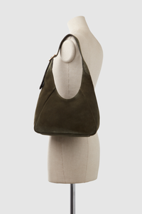 Alexa Leather Small Suede Hobo Bag