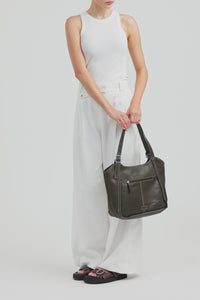 Maya Leather Buckle Tote Bag