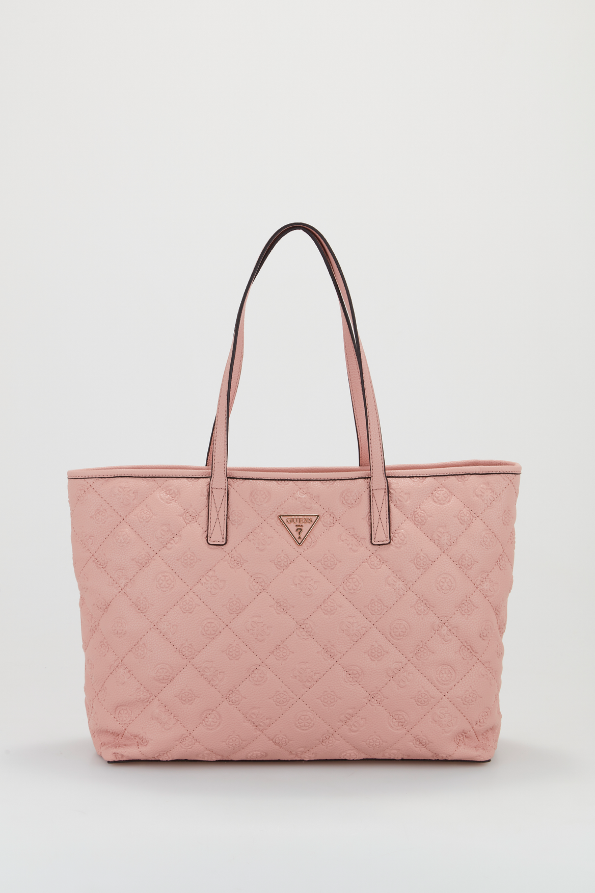 NEW GUESS Women's Light Pink Quilted Luxury Satchel Crossbody Handbag Purse
