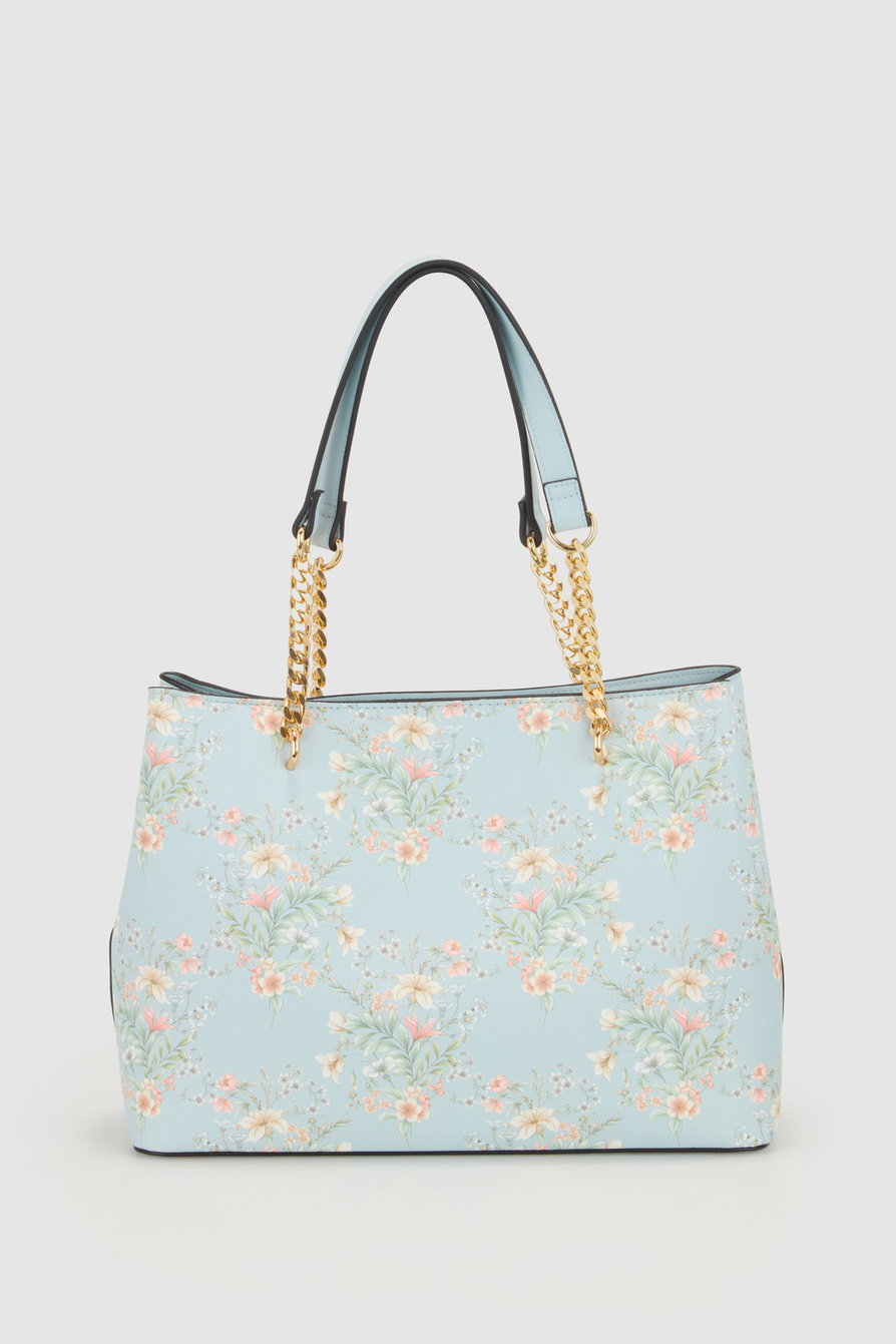 White floral online handbag